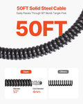 Drain Cleaner Machine 15m x 13mm Sewer Snake Auger Wheels 50-150mm