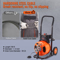 Drain Cleaner Machine 100ft Sewer Auger Auto Feed 4 Cutter 2-4