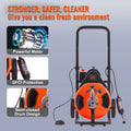 Drain Cleaner Machine 100ft Sewer Auger Auto Feed 4 Cutter 2-4
