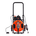 Drain Cleaner Machine 100ft Sewer Auger Auto Feed 4 Cutter 2-4