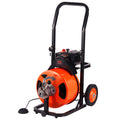 Drain Cleaner Machine 100ft Sewer Auger Auto Feed 4 Cutter 2-4