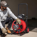 Drain Cleaner Machine 30m x 19mm Sewer Snake Auger Wheel