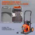 Electric Drain Auger 100ft x 3/8in Auto Feed Cleaner Machine