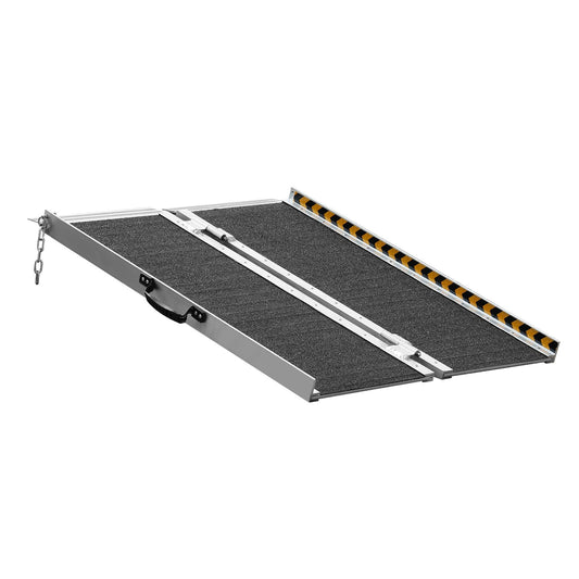 Portable Wheelchair Ramp 2FT Aluminum Folding Non-Slip Handicap