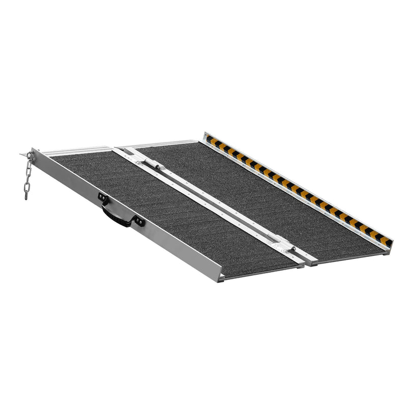 Portable Wheelchair Ramp 2FT Aluminum Folding Non-Slip Handicap