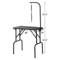 Pet Grooming Table Arm with Clamp, 808 x 460 mm Dog Grooming Station, Foldable Pets Grooming Stand for Medium and Small Dogs, Free No Sit Haunch Holder with Grooming Loop, Bearing 99.8kg