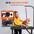 VEVOR Pet Grooming Table Arm Clamp 808x460mm Foldable Stand Small Medium Dogs