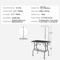 Pet Grooming Table Arm with Clamp, 915 x 610mm Dog Grooming Station, Foldable Pets Grooming Stand for Medium and Small Dogs, Free No Sit Haunch Holder with Grooming Loop, Bearing 149.7kg