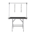 Pet Grooming Table 117cm Foldable Dog Stand Two Arms Clamp