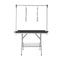 Pet Grooming Table 117cm Foldable Dog Stand Two Arms Clamp