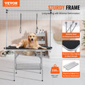 Pet Grooming Table 117cm Foldable Dog Stand Two Arms Clamp