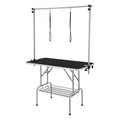 Pet Grooming Table 117cm Foldable Dog Stand Two Arms Clamp