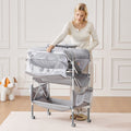 Artiss Baby Changing Table Foldable Portable with Drawers Grey
