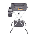 Foldable Baby Changing Table Adjustable Height Lockable Wheels Dark Gray
