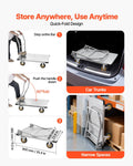 Platform Truck 900kg Capacity Heavy Duty Steel Flatbed Cart Swivel Wheels