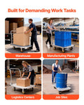 Platform Truck 900kg Capacity Heavy Duty Steel Flatbed Cart Swivel Wheels