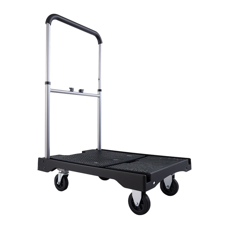 Foldable Push Cart Dolly 150kg Capacity Swivel Wheels 680x495mm