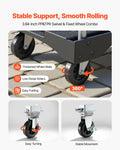 Foldable Push Cart Dolly 150kg Capacity Swivel Wheels 680x495mm