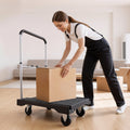 Foldable Push Cart Dolly 150kg Capacity Swivel Wheels 680x495mm