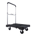 Foldable Push Cart Dolly 150kg Capacity Swivel Wheels 680x495mm