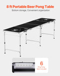 Beer Pong Table 2.4m Folding Tailgate Party Drinking Game Handle