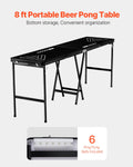 Beer Pong Table 2.4m Folding Tailgate Party Drinking Game Handle