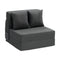 Folding Sofa Bed, 3-in-1 Foldable Couch Bed with 2 Pillows and Washable Cover, 25D High Density Memory Foam Convertible Sleeper Chair Bed, Futon Couch for Living Room, Bedroom, Dark Grey(SINGLE)
