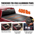 Tri-Fold Truck Bed Tonneau Cover, Compatible with 2019-2024 Chevy Silverado GMC Sierra 1500 (NOT FIT 19-24 Classic) 1775 mm Bed, Fit 1775 x 1608 mm Inside Bed, 181.4 kg Load Capacity, Black