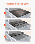 Tri-Fold Truck Bed Tonneau Cover Ford F-150 2015-2024 LED Light