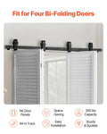 Bi-Fold Barn Door Hardware Track Kit 64