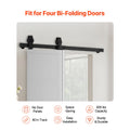 Bi-Folding Sliding Barn Door Hardware Track Kit 40