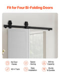 Bi-Fold Barn Door Hardware Track Kit 40