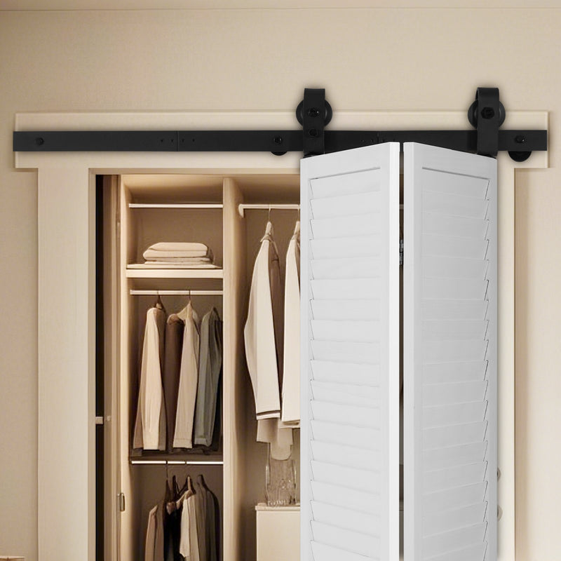 Bi-Fold Barn Door Hardware Track Kit 40