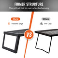 Folding Campfire Grill Portable Steel Outdoor BBQ Camping Fire Pit