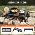 Folding Campfire Grill Portable Steel Outdoor BBQ Camping Fire Pit
