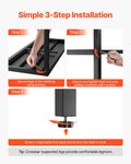 Outdoor Bar Table 120cm Rectangle Waterproof Metal Patio Counter