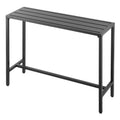 Outdoor Bar Table 120cm Rectangle Waterproof Metal Patio Counter