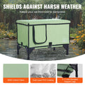 Heated Cat House Cuboid Shelter Adjustable Temperature Timer 900D Green