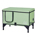 Heated Cat House Cuboid Shelter Adjustable Temperature Timer 900D Green