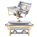 VEVOR Chafing Dish 4Qt 2 Pack Stainless Steel Buffet Warmer Catering