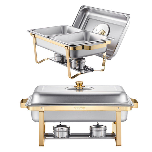 Chafing Dish 4Qt 2 Pack Stainless Steel Buffet Warmer Catering