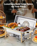 VEVOR Chafing Dish 4Qt 2 Pack Stainless Steel Buffet Warmer Catering