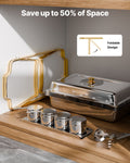 VEVOR Chafing Dish 4Qt 2 Pack Stainless Steel Buffet Warmer Catering