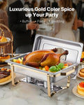 Chafing Dish 8Qt 4 Pack Stainless Steel Buffet Warmer Catering Server