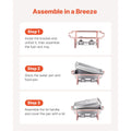 Chafing Dish Buffet Set, 8 Qt 2 Pack, Stainless Steel Chafer with 2 Full Size Pans, Rectangle Catering Warmer Server with Lid Water Pan Stand Fuel Holder, for Wedding Party Banquet, Rose Gold