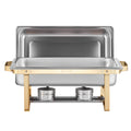 Chafing Dish Set 8Qt 4 Pack Stainless Steel Full & Half Size Pans