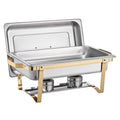 Chafing Dish Set 8Qt 4 Pack Stainless Steel Full & Half Size Pans