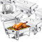 8Qt Chafing Dish Buffet Set 6 Pack Full Size Stainless Steel
