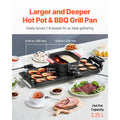 Hot Pot with Grill 2300W 2-in-1 Electric Smokeless BBQ with Removable Pot