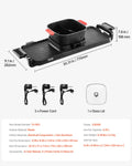 Smokeless Hot Pot Grill 2300W 2-in-1 Electric BBQ Removable Pot